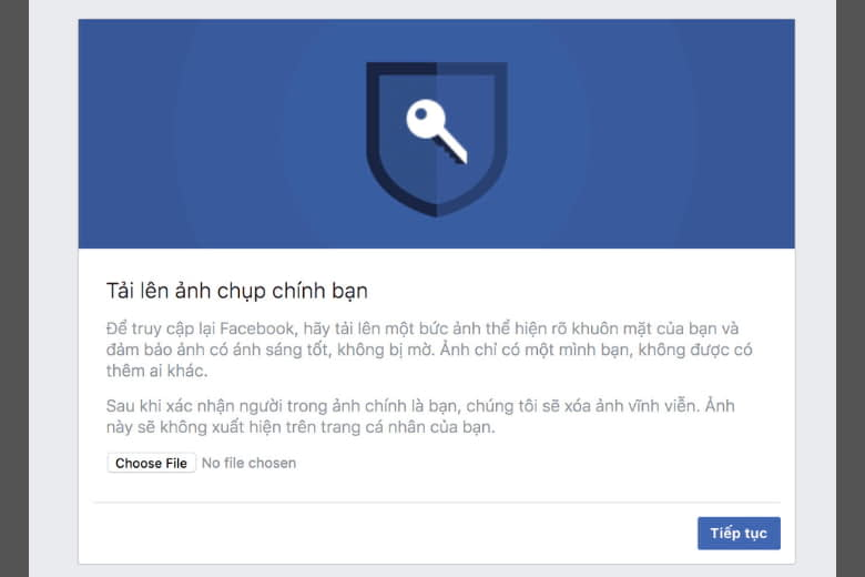 Xác nhận danh tính cho tài khoản Facebook chính xác